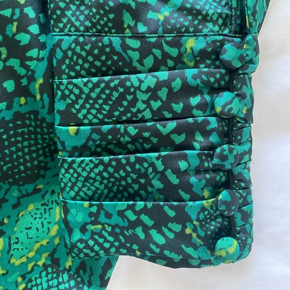 Green Snake Skin Mini Dress - Picture 3 of 5